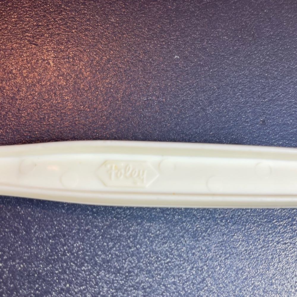 Vintage NYLON PLASTIC FOLEY Retro White Spoon Solid SERVING MIXING Utensil 11.5” - Picture 3 of 4